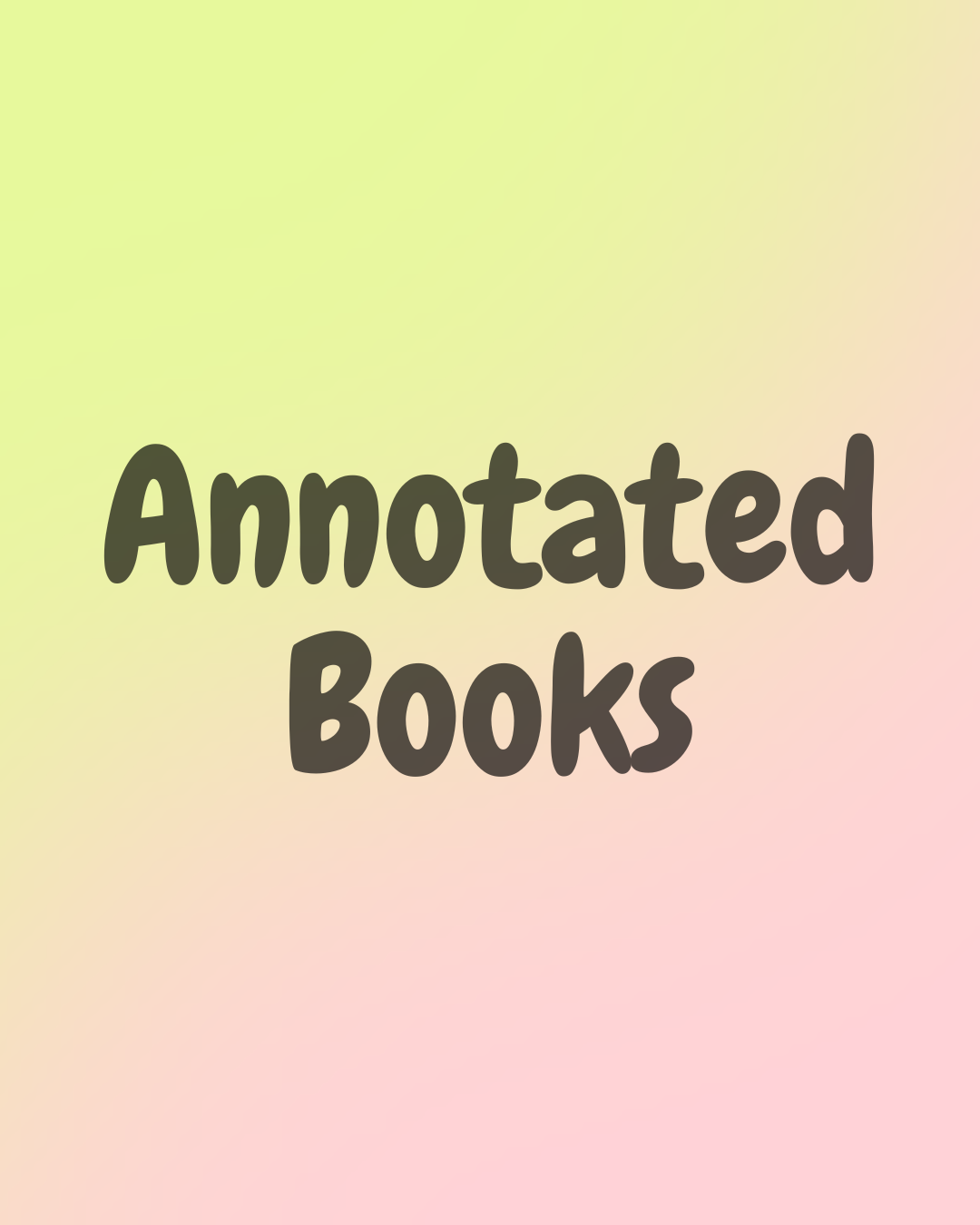 Annotated Books